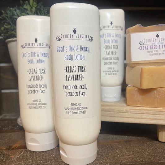 Goat's Milk & Honey Body Lotion, Cedar Musk & Lavender