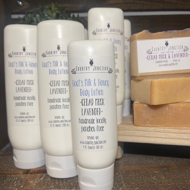 Goat's Milk & Honey Body Lotion – Cedar Musk & Lavender